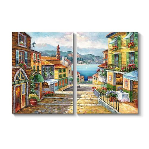 Oil Paintings Wall Art Contemporary Two Piece Wall Art