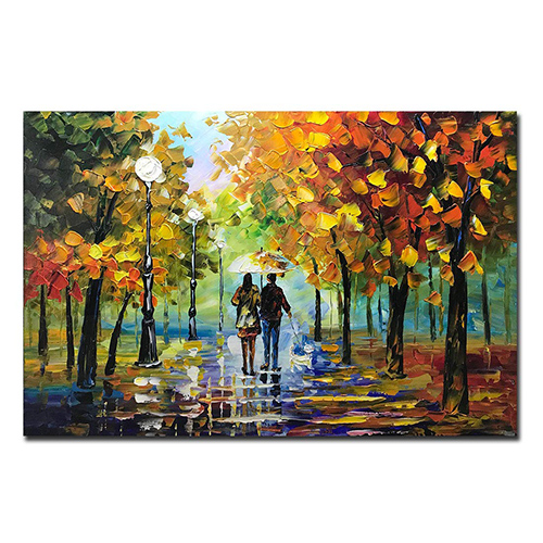 Oil Paintings On Canvas Wall Art Hand Painted Abstract Couple Painting