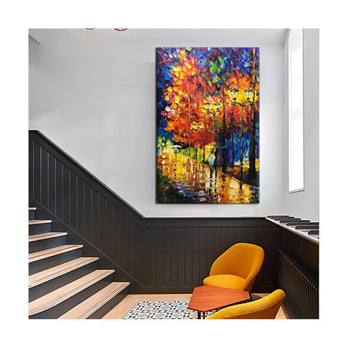 Hand Painted On Canvas Big Forest Painting Abstract