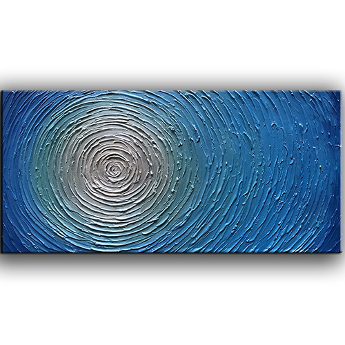 Canvas Art Painting Extra Large White Blue Abstract Art