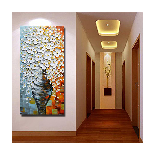 Canvas Art Painting Hand Painted Oil Paintings Of Flowers In A Vase