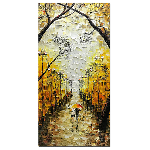 Wall Art Decor Couple Abstract Painting Landscape Oil On Canvas