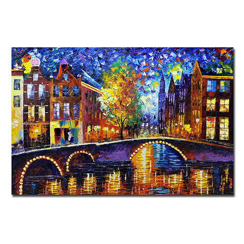 Canvas Wall Paintings Contemporary City View Canvas Art