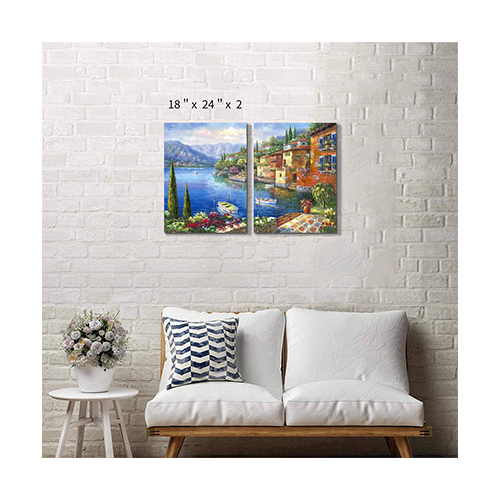 Art Painting Contemporary Two Piece Art Coastal Artwork Canvas