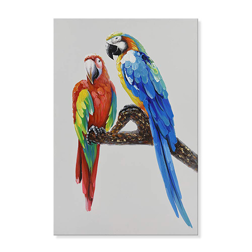 Wall Art Canvas Contemporary Abstract Parrot Painting