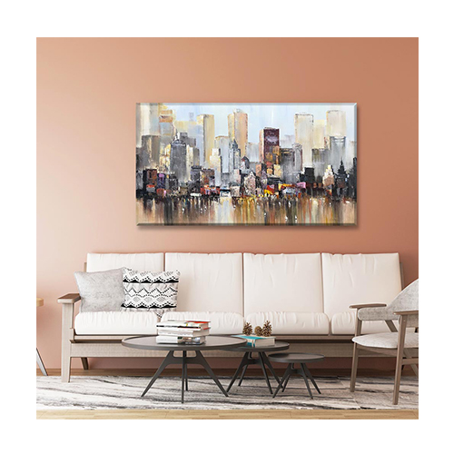 Canvas Art Cheap Wall Art City Hand Painted Picture