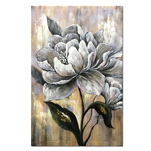 Canvas Paintings Large Grey And White Flower Wall Art