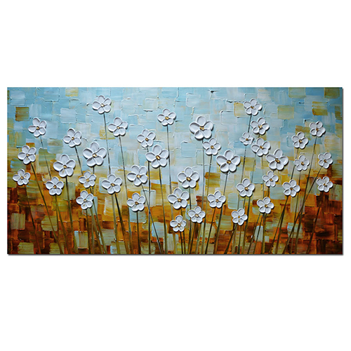 Abstract Artwork Extra Large Flower Paintings On Canvas