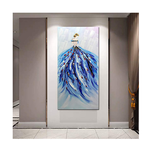 Canvas Art Large Cheap Woman Art Images Wall Art Blue And Grey
