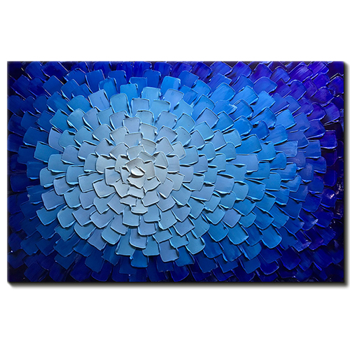 Oil Painting On Wall Hand Painted Large Blue Canvas Art Painting