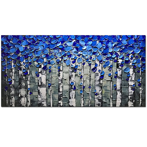 Canvas Wall Paintings Modern Blue And Gray Wall Art