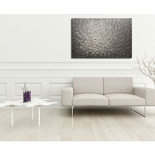 Artwork Painting Abstract Grey Wall Art Grey Wall Canvas
