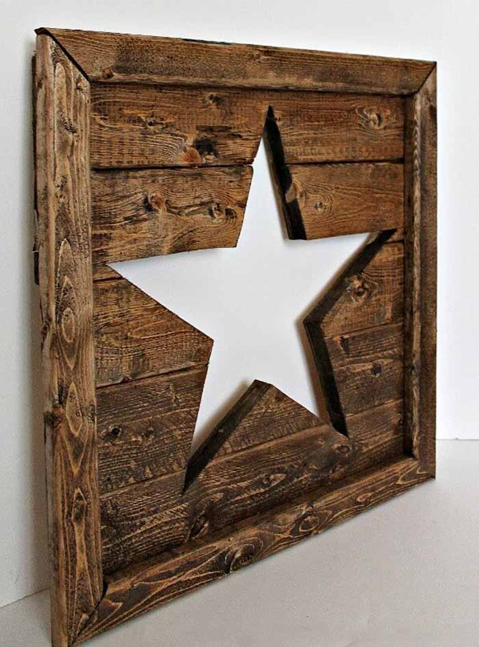 diy wooden star for decorating under budget