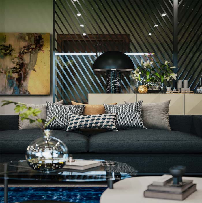 pillows throw on sofa decorate modern interior home
