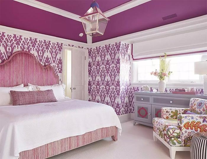 shades of purple ideas in bedroom