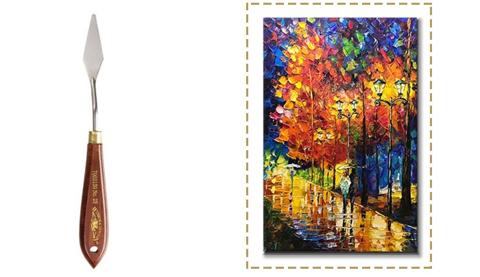 forest landscape palette knife painting wall art by artist hand