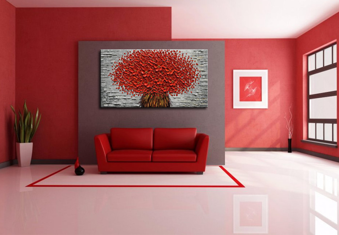 easy flower paintings on canvas cheap price online for sale