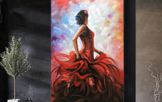 flamenco dancer painting hang up the wall to decor your home