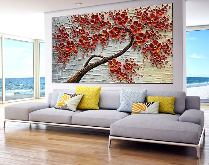 oil flower paintings on canvas huge hand painted artwork decorating large wall