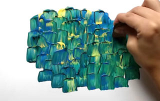 3 easy diy painting with blue and a bit of yellow
