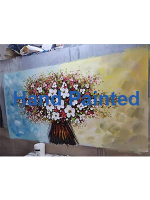 A-Bouquet-Of-Flower-Painting-Blue-and-Yellow-Background-3