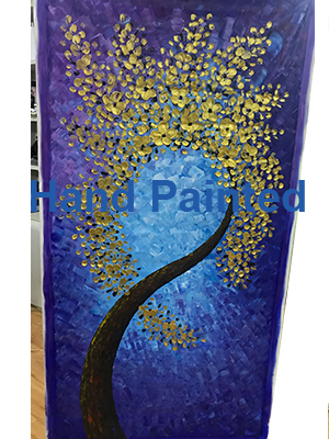 Hand-Painted-3D-Modern-Gold-Flower-Painting-On-Canvas-1
