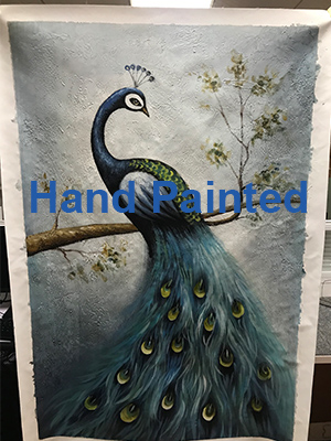 Handmade-Abstract-Peacock-Oil-Painting-For-Wall-1
