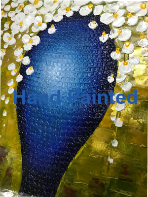 Large-White-Flower-Painting-With-Textured-Blue-Vase-2