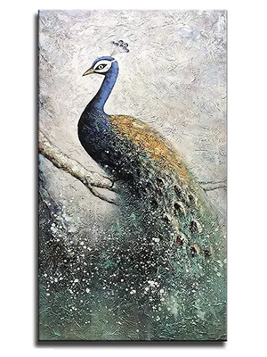 Modern-Peacock-Green-Painting-For-Office-Wall-2