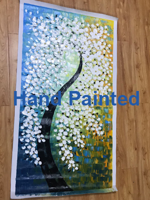 Vertical-Flower-Tree-Painting-Textured-On-Canvas