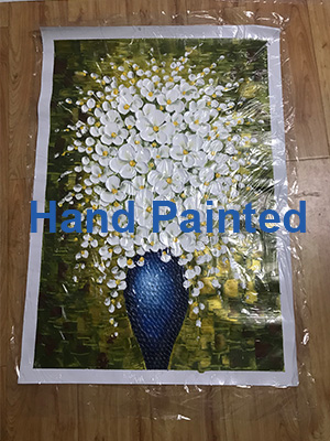 White-Flower-Large-Vase-Painting-Handmade-Art-1