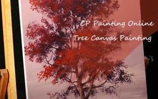 CP canvas painting online store for sale pine tree wall art painting artwork on factory price