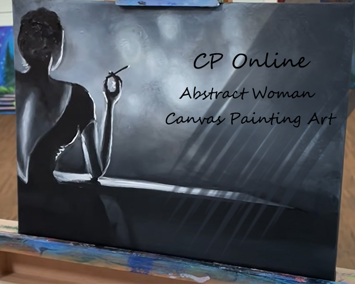 oil painting artwork by knife palette of women