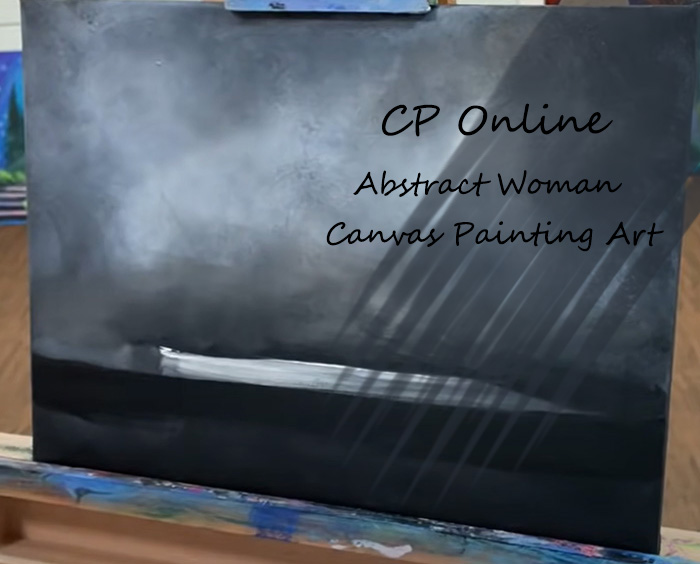 woman abstract painting by handmade