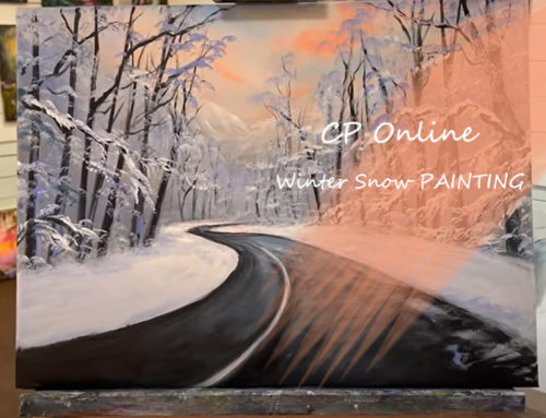 How to Make Acrylic Winter Snow Painting?