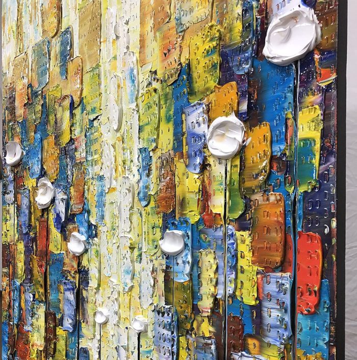 24*28 Inch Home Artwork Decoration Passerby Walk In City Rain - Image 5