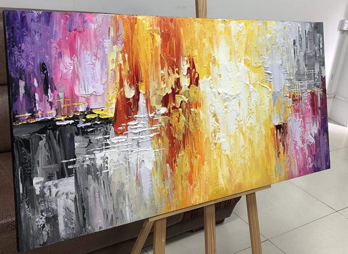 24*48 Inch Abstract Textured frequency Colorful Wall Art For Home - Image 5