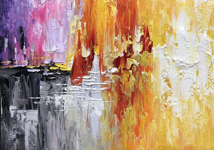 24*48 Inch Abstract Textured frequency Colorful Wall Art For Home - Image 3