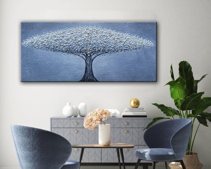 28*56 Inch 3D Oil Paintings On Canvas Abstract Tree Of Life - Image 4