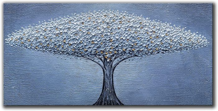 28*56 Inch 3D Oil Paintings On Canvas Abstract Tree Of Life - Image 2