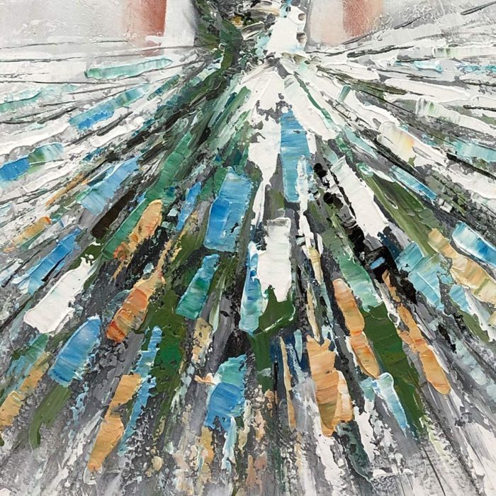Elegant Ballet Dancer Back With Dress 48*72 Inch Hand Painted Art - Image 4