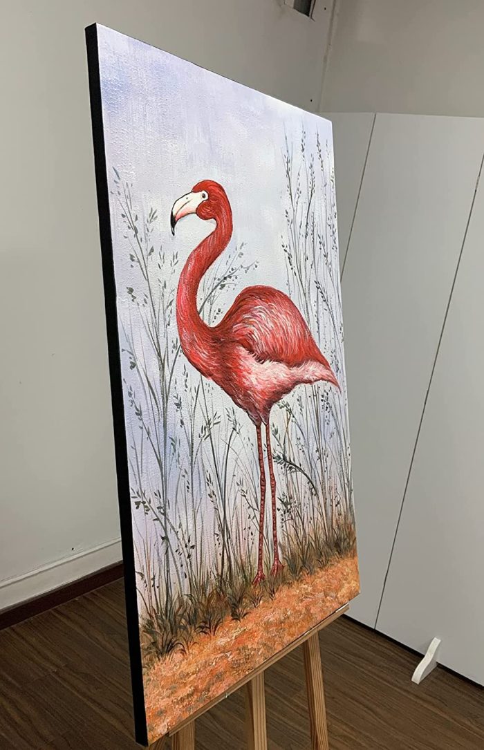 Flamingo Art Painting 20*30 Inch Red Bird Decor Home Wall - Image 4