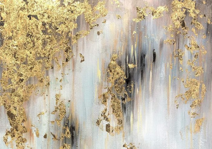 Gold Foil Large Wall Art For Living Room Dining Room Home Decor - Image 3
