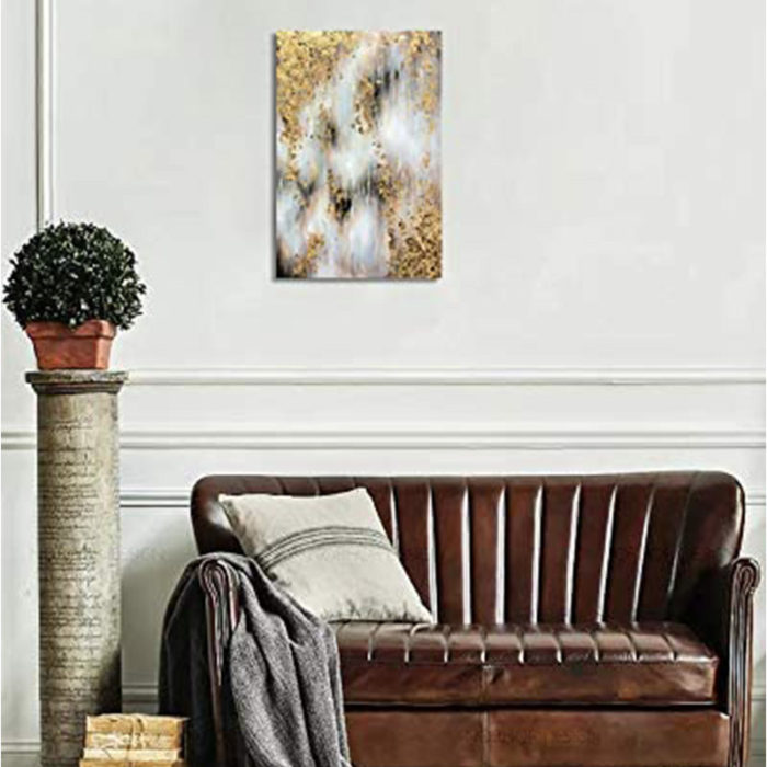 Gold Foil Large Wall Art For Living Room Dining Room Home Decor