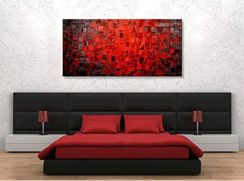 Paint it Black  Red art painting, Bedroom art painting, Painting