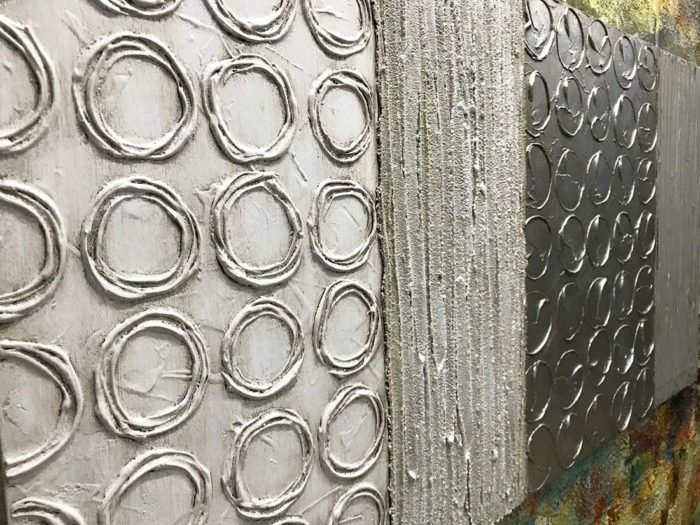 Large Silver Abstract 36*72 Inch Wall Art For Living Room - Image 3