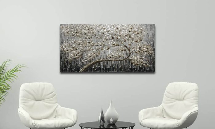 Living Room Wall Decor Laterally Grown Tree Of Life Dark Black Color - Image 5