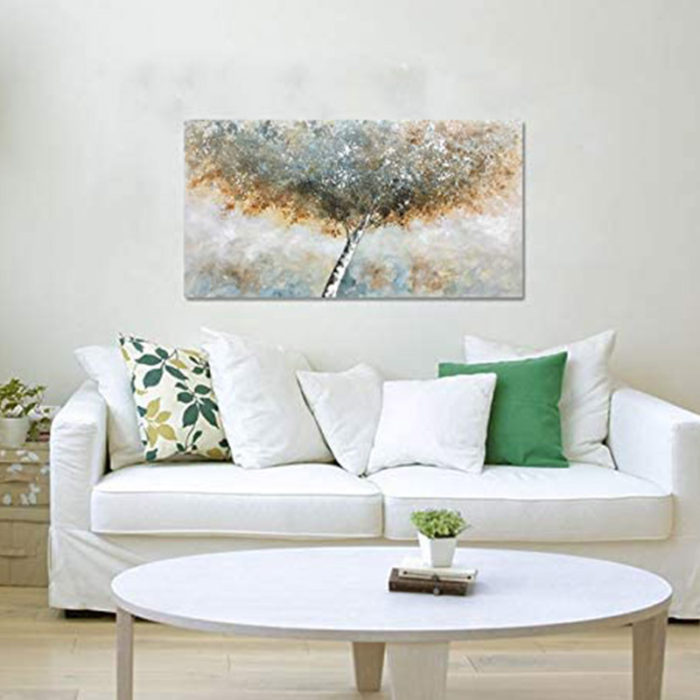 Look Upward Perspective Large Tree Handpainted Canvas Wall Art