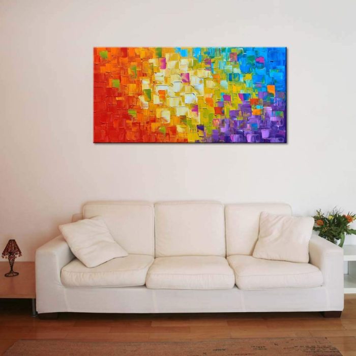 Modern Painting On Canvas 32*64 Inch Colorful Wall Art For Home Decor - Image 8