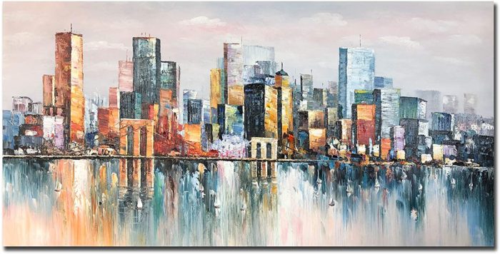 New York Cityscape Skyline Modern Living Room Decorations - Image 2